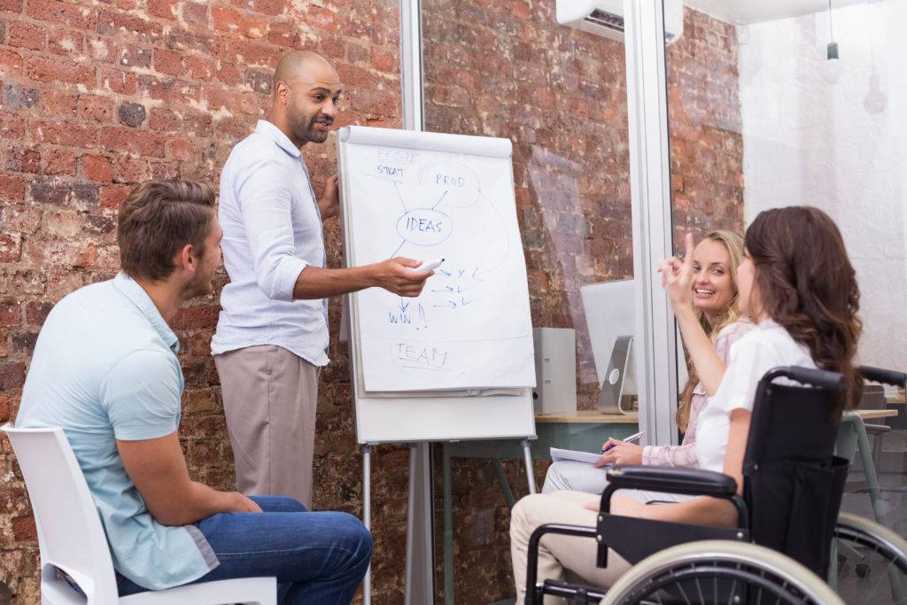 Photo of office workers from various backgrounds