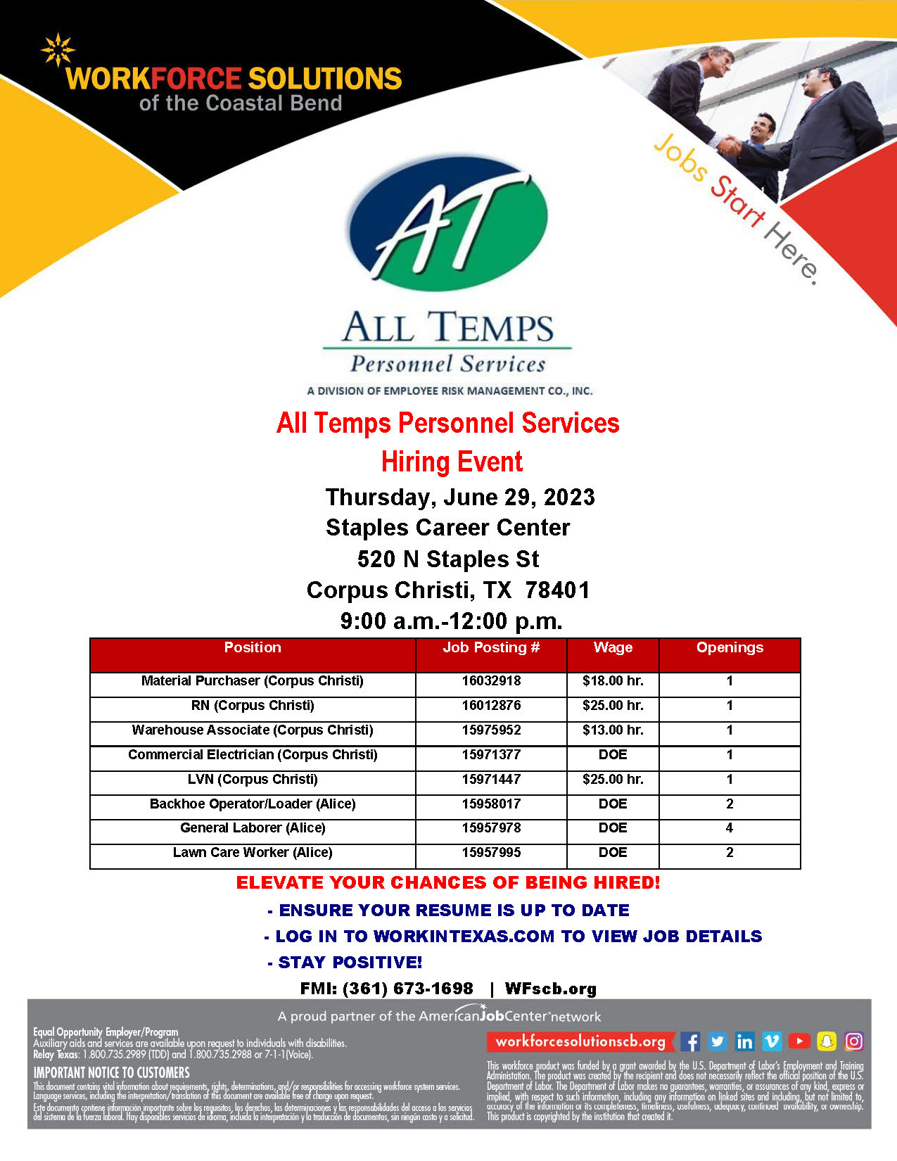 All Temps Personnel Services Hiring Event