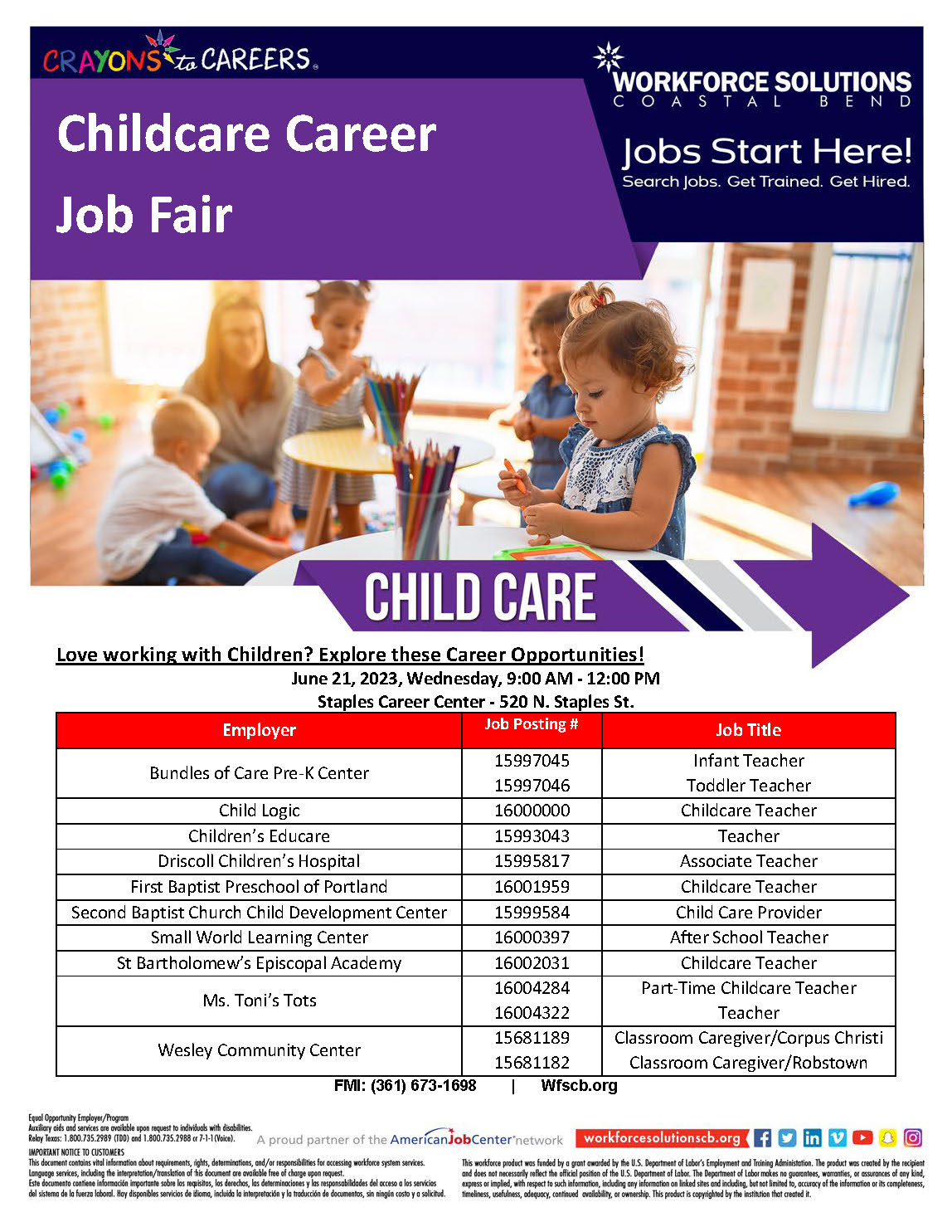 Childcare Hiring Event Flyer