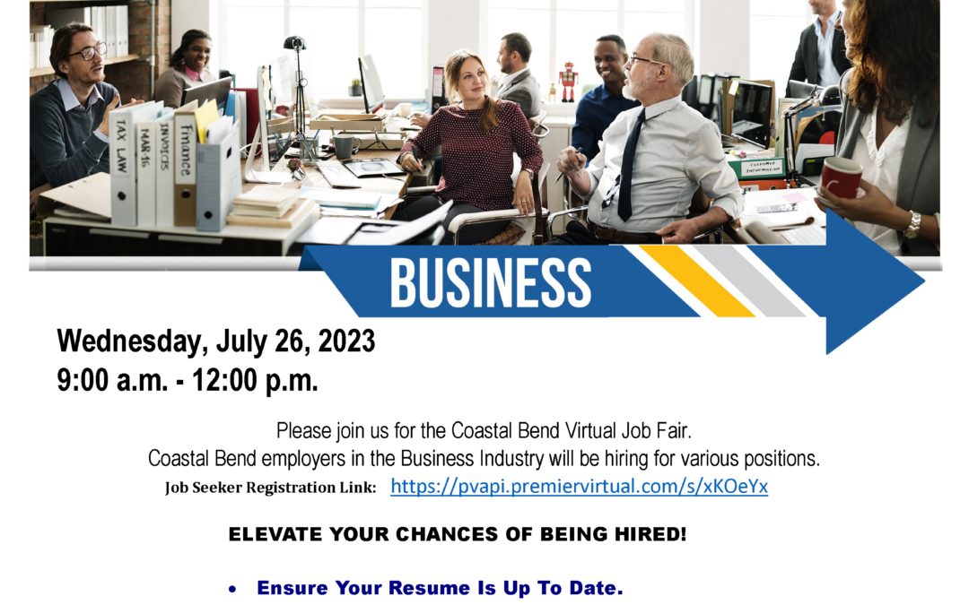 Coastal Bend Virtual Job Fair – July 2023