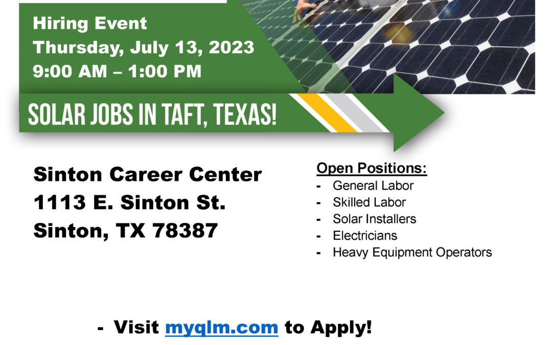 QLM – Solar Hiring Event – Sinton