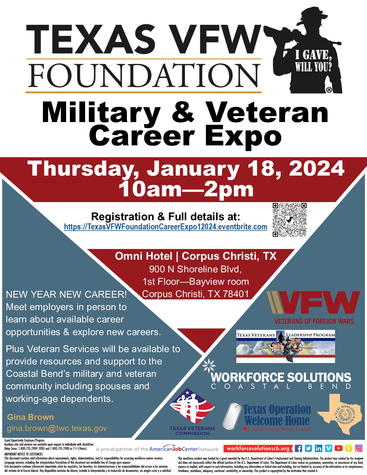 Texas VFW Career Fair Flyer - Jan 2024