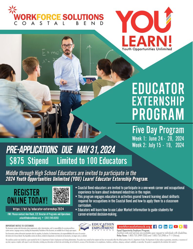 Educator Externship Educator Flyer