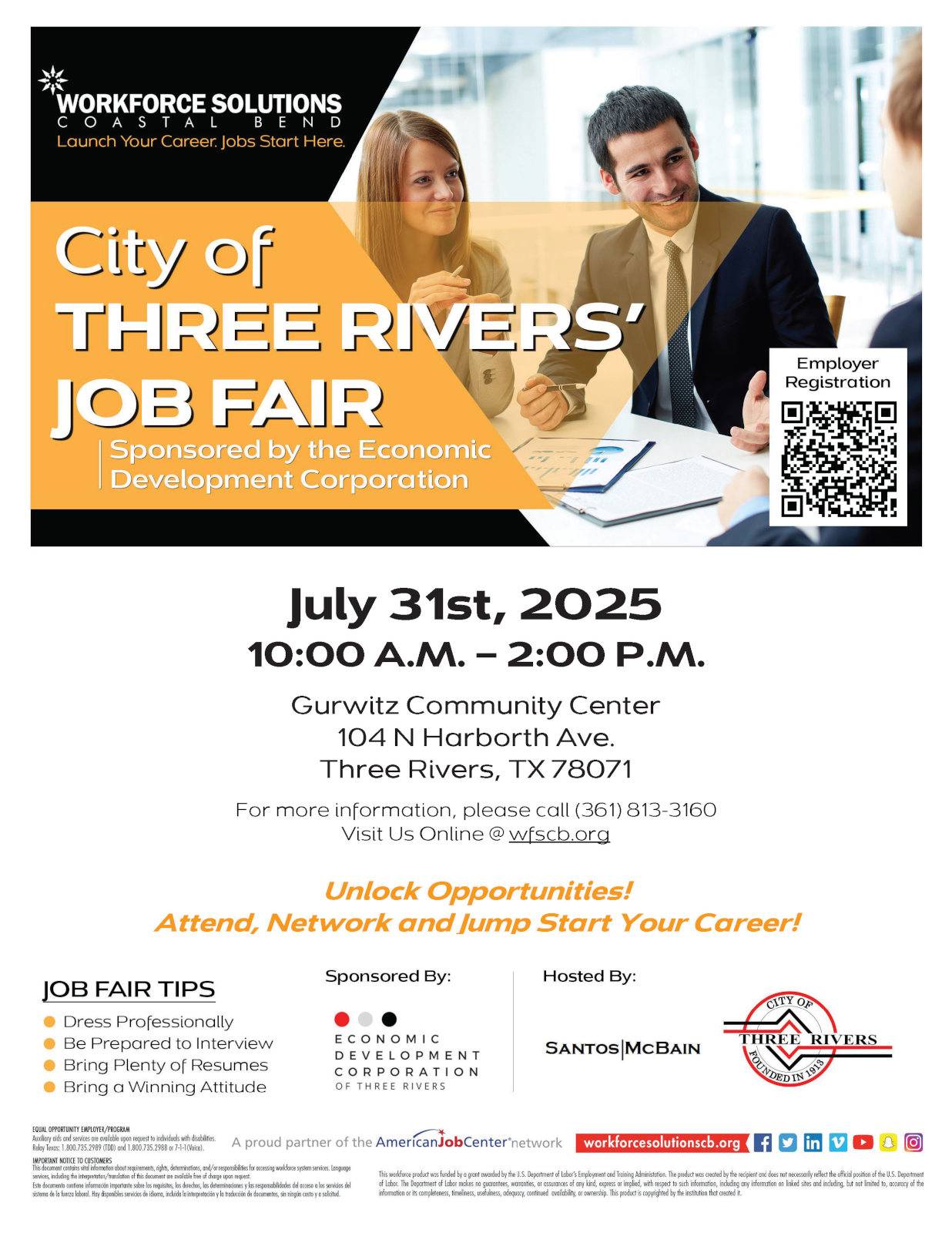 Three Rivers EDC Job Fair Flyer