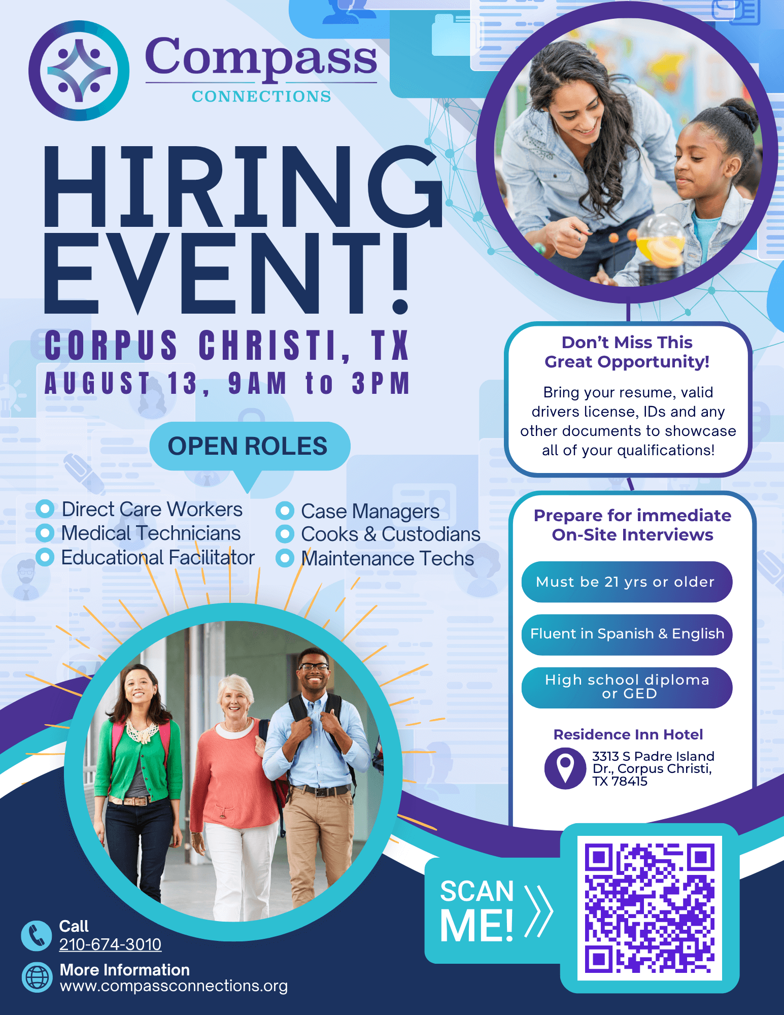 Coastal Compass Hiring Event August Flyer